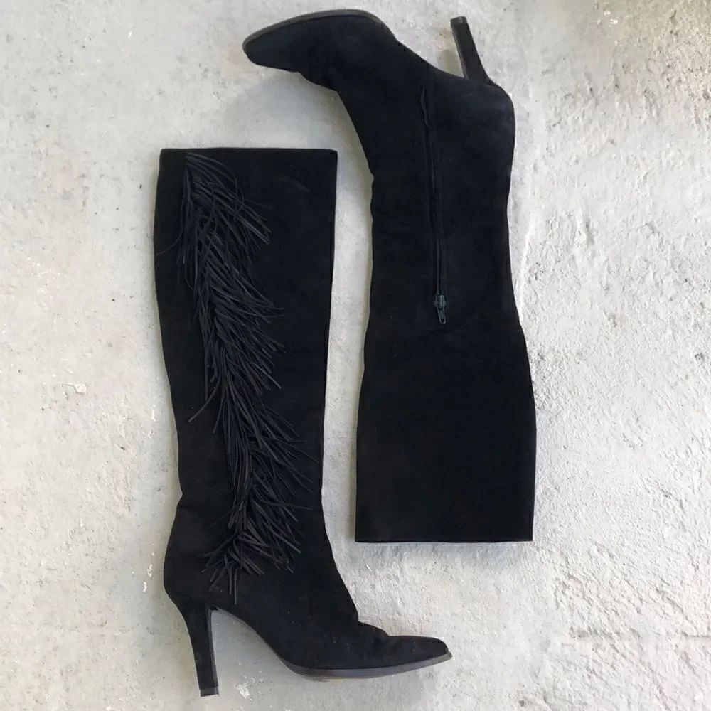 Vintage YSL fringe boots